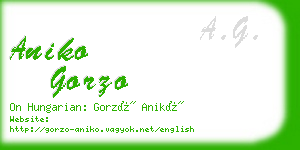 aniko gorzo business card